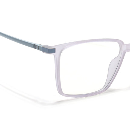 Eyejack Domino Light Purple Square Eyeglasses for Men & Women (TR1002FCL1638-C9)
