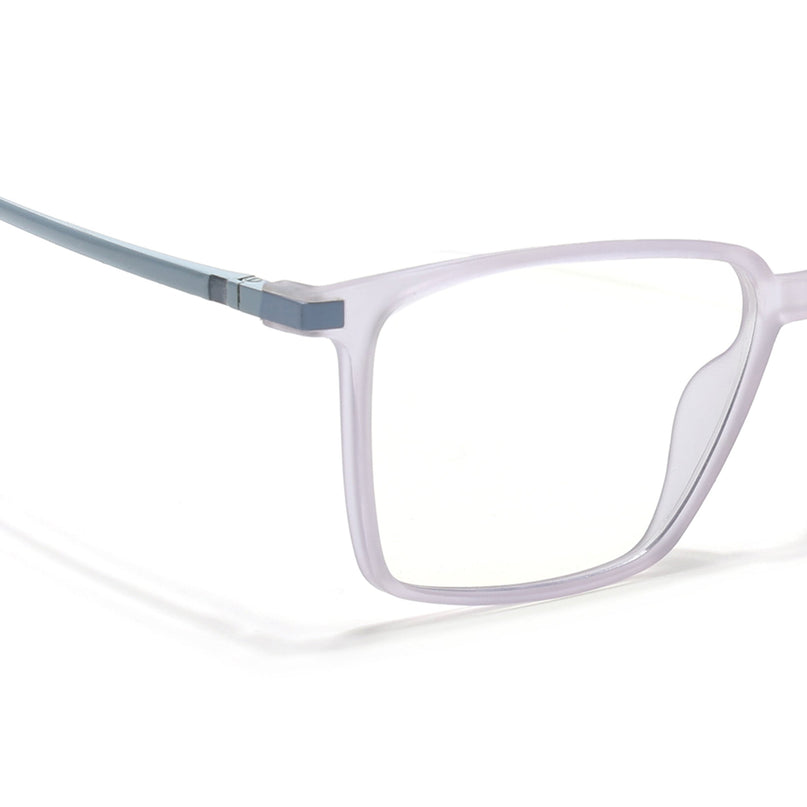 Eyejack Domino Light Purple Square Eyeglasses for Men & Women (TR1002FCL1638-C9)