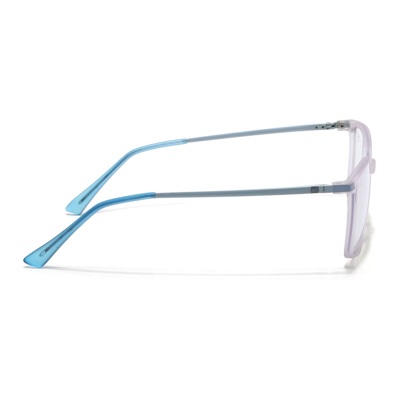 Eyejack Domino Light Purple Square Eyeglasses for Men & Women (TR1002FCL1638-C9)