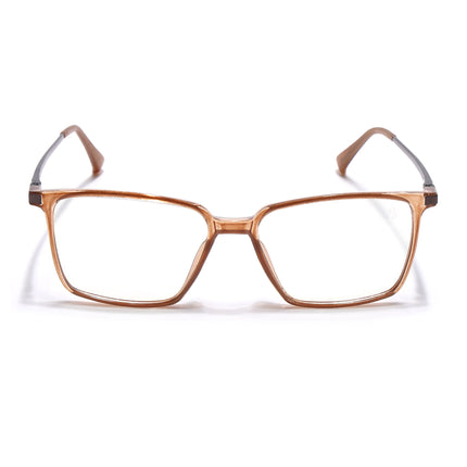 Eyejack Domino Shine Brown Square Eyeglasses for Men & Women (TR1002FCL1639-C10)