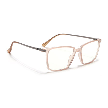 Eyejack Domino Matt Brown Square Eyeglasses for Men & Women (TR1002FCL1640-C11)