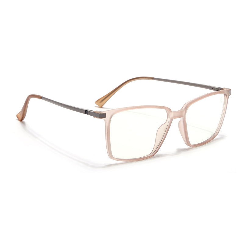 Eyejack Domino Matt Brown Square Eyeglasses for Men & Women (TR1002FCL1640-C11)