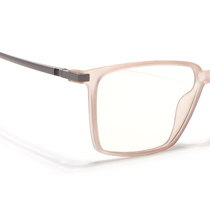 Eyejack Domino Matt Brown Square Eyeglasses for Men & Women (TR1002FCL1640-C11)