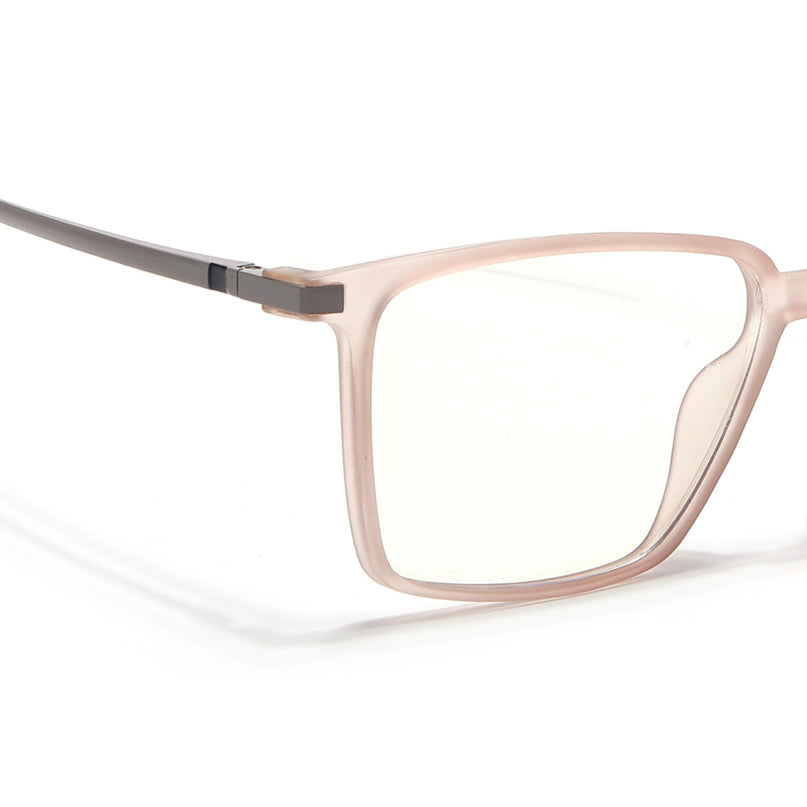 Eyejack Domino Matt Brown Square Eyeglasses for Men & Women (TR1002FCL1640-C11)