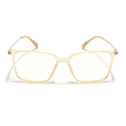 Eyejack Domino Yellow Square Eyeglasses for Men & Women (TR1002FCL1641-C12)
