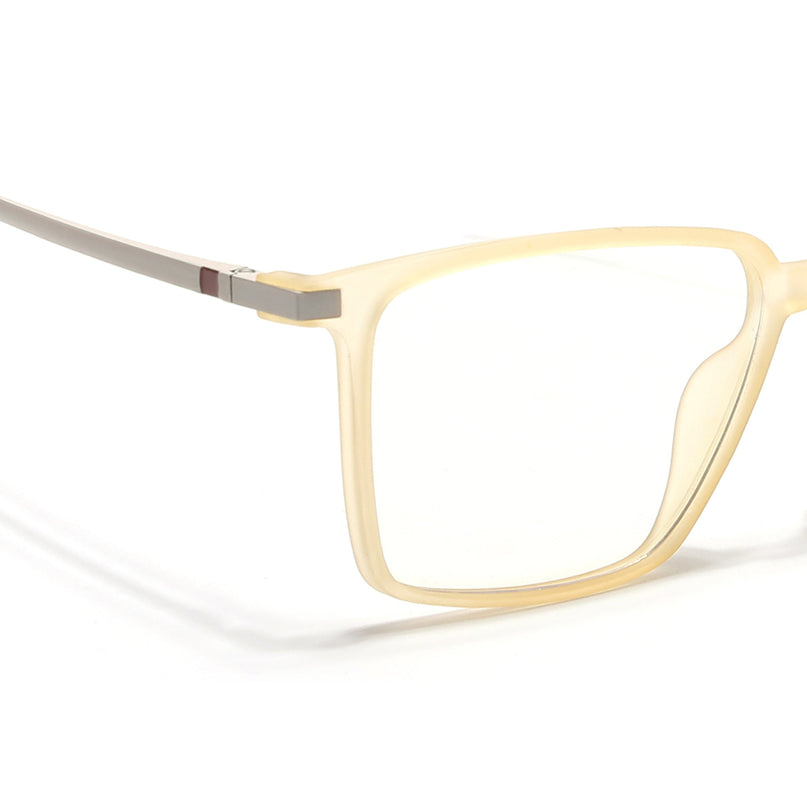 Eyejack Domino Yellow Square Eyeglasses for Men & Women (TR1002FCL1641-C12)