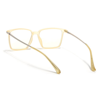 Eyejack Domino Yellow Square Eyeglasses for Men & Women (TR1002FCL1641-C12)