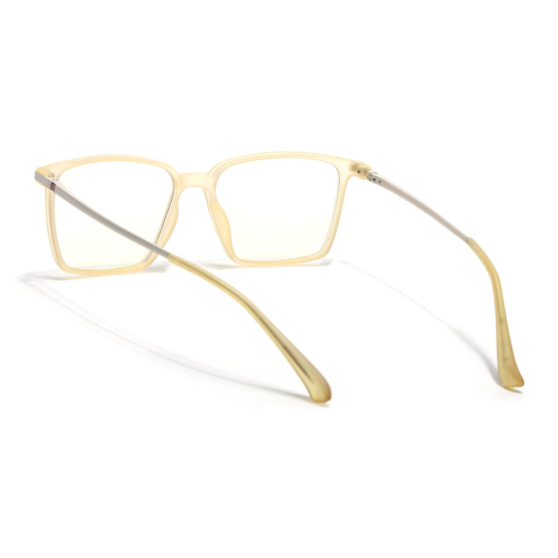 Eyejack Domino Yellow Square Eyeglasses for Men & Women (TR1002FCL1641-C12)