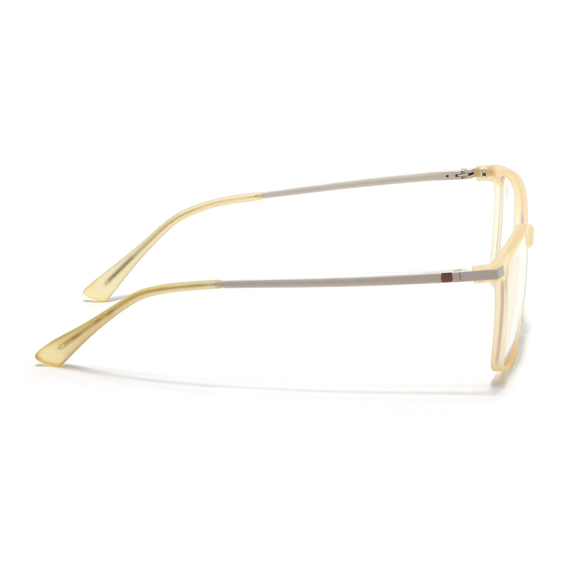 Eyejack Domino Yellow Square Eyeglasses for Men & Women (TR1002FCL1641-C12)