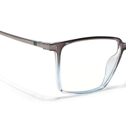 Eyejack Domino Black & Clear Square Eyeglasses for Men & Women (TR1002FCL1642-C13)