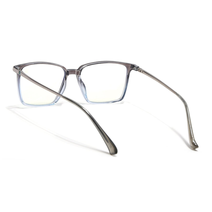 Eyejack Domino Black & Clear Square Eyeglasses for Men & Women (TR1002FCL1642-C13)