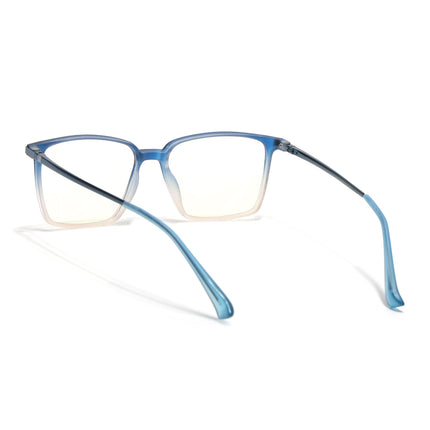Eyejack Domino Blue & Brown Square Eyeglasses for Men & Women (TR1002FCL1643-C14)