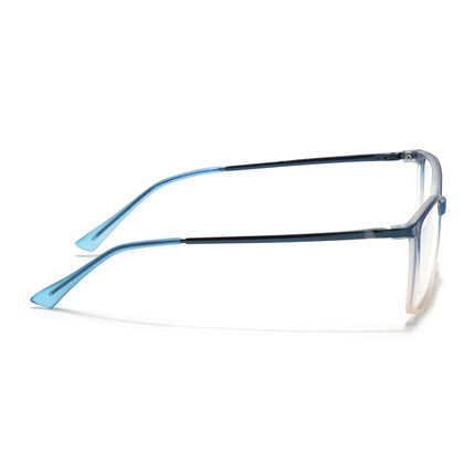 Eyejack Domino Blue & Brown Square Eyeglasses for Men & Women (TR1002FCL1643-C14)