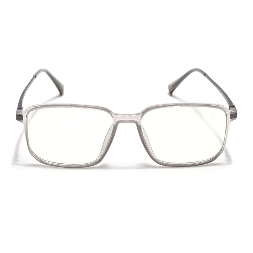 Eyejack Domino Transparent Square Eyeglasses for Men & Women (TR1003FCL1646-C3)