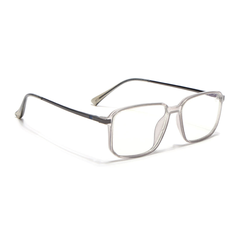 Eyejack Domino Transparent Square Eyeglasses for Men & Women (TR1003FCL1646-C3)