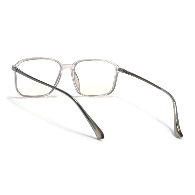 Eyejack Domino Transparent Square Eyeglasses for Men & Women (TR1003FCL1646-C3)