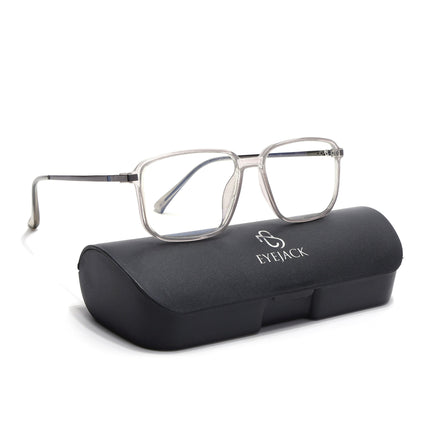 Eyejack Domino Transparent Square Eyeglasses for Men & Women (TR1003FCL1646-C3)