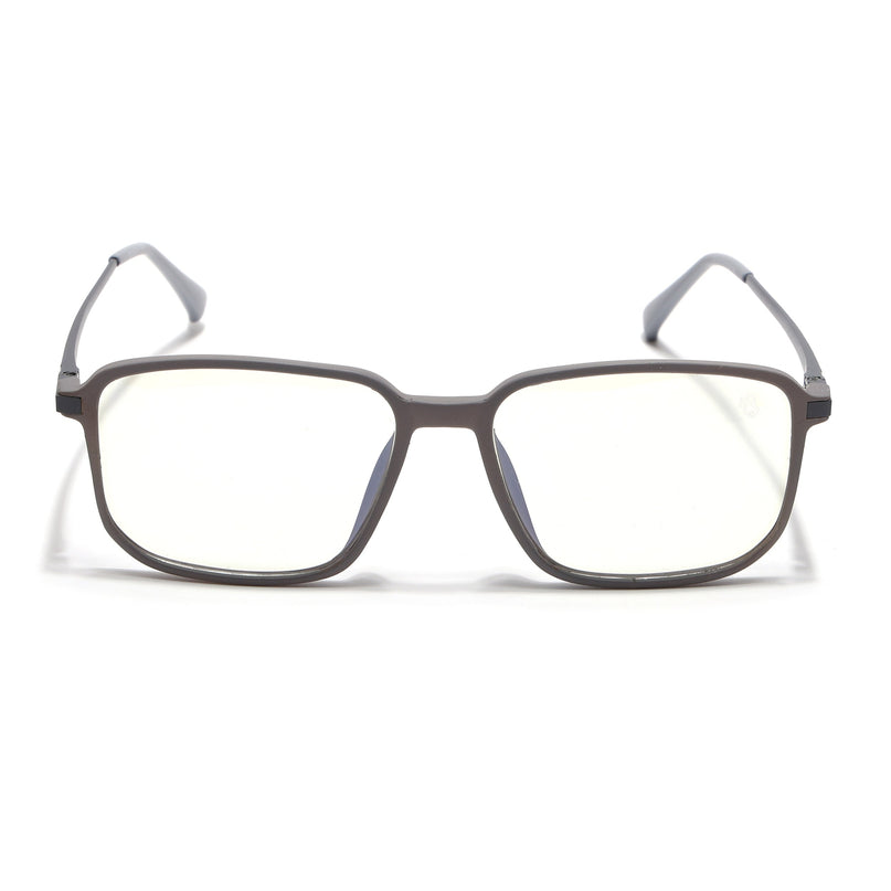 Eyejack Domino Grey Square Eyeglasses for Men & Women (TR1003FCL1648-C5)