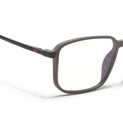Eyejack Domino Grey Square Eyeglasses for Men & Women (TR1003FCL1648-C5)