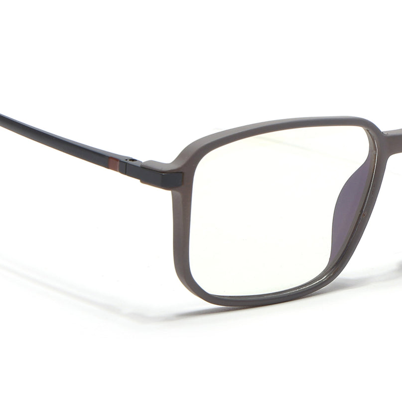 Eyejack Domino Grey Square Eyeglasses for Men & Women (TR1003FCL1648-C5)