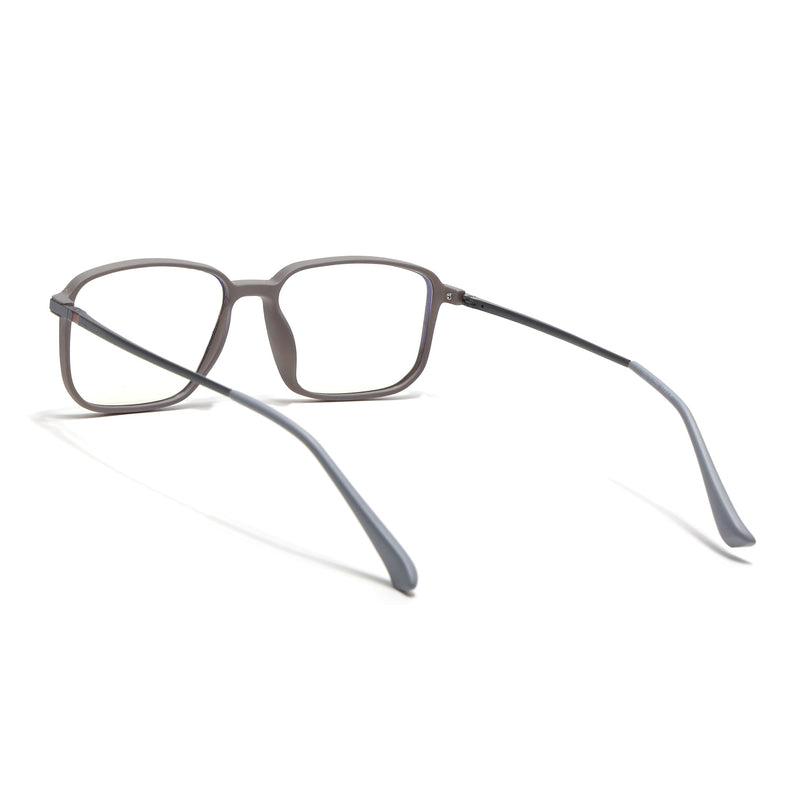 Eyejack Domino Grey Square Eyeglasses for Men & Women (TR1003FCL1648-C5)