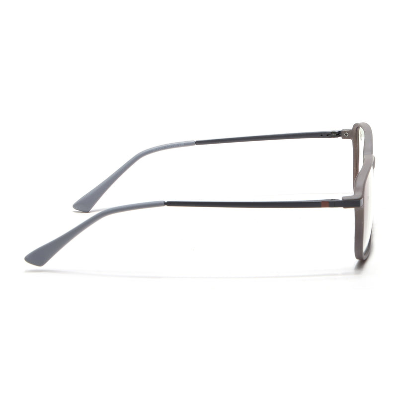 Eyejack Domino Grey Square Eyeglasses for Men & Women (TR1003FCL1648-C5)