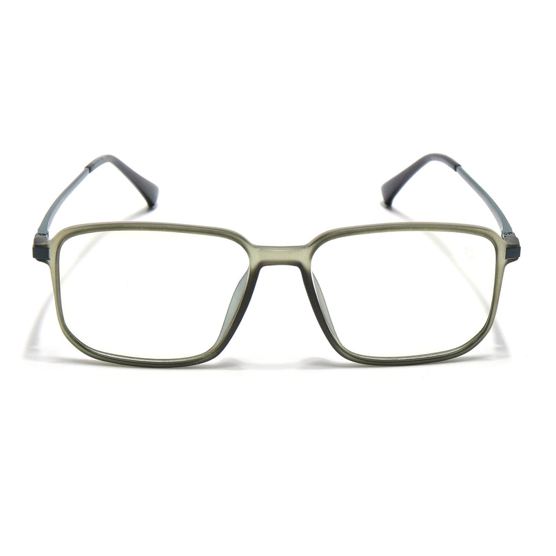Eyejack Domino Olive Square Eyeglasses for Men & Women (TR1003FCL1650-C7)