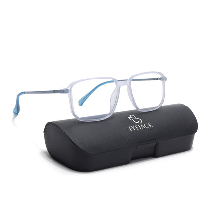 Eyejack Domino Light Purple Square Eyeglasses for Men & Women (TR1003FCL1652-C9)
