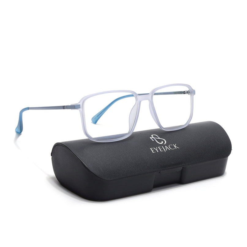 Eyejack Domino Light Purple Square Eyeglasses for Men & Women (TR1003FCL1652-C9)