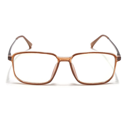 Eyejack Domino Shine Brown Square Eyeglasses for Men & Women (TR1003FCL1653-C10)