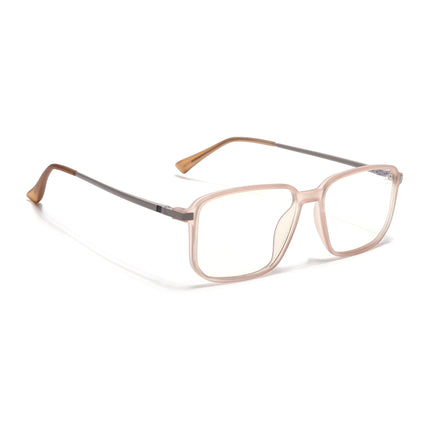 Eyejack Domino Matt Brown Square Eyeglasses for Men & Women (TR1003FCL1654-C11)