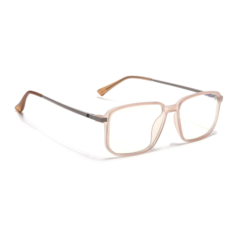 Eyejack Domino Matt Brown Square Eyeglasses for Men & Women (TR1003FCL1654-C11)