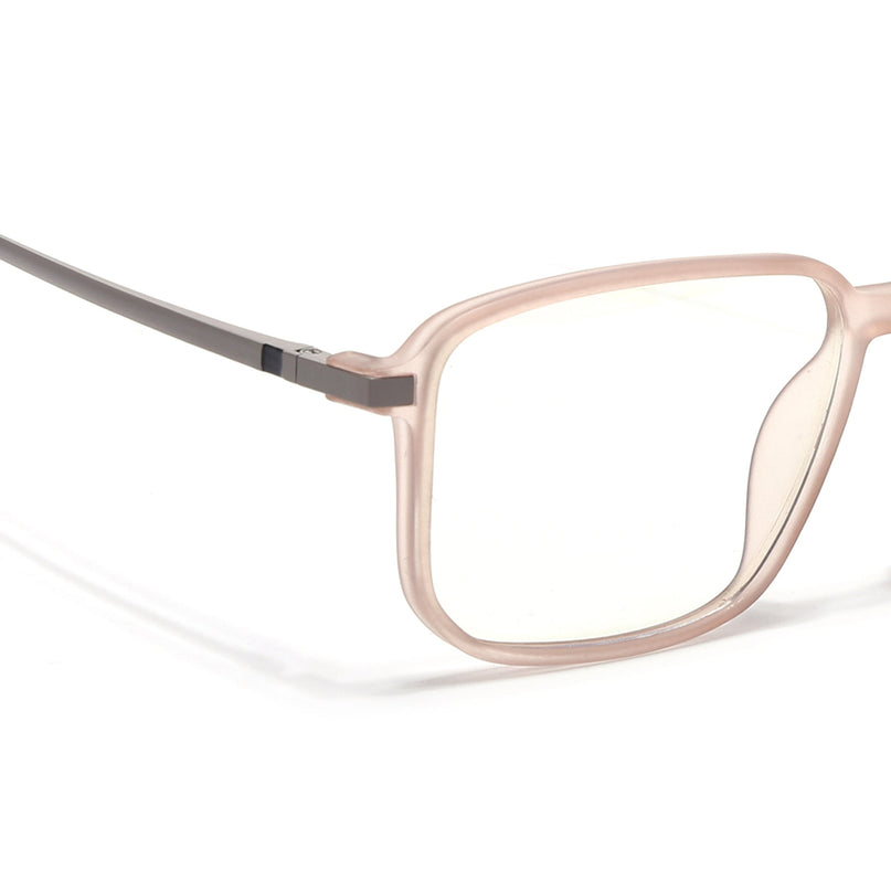 Eyejack Domino Matt Brown Square Eyeglasses for Men & Women (TR1003FCL1654-C11)