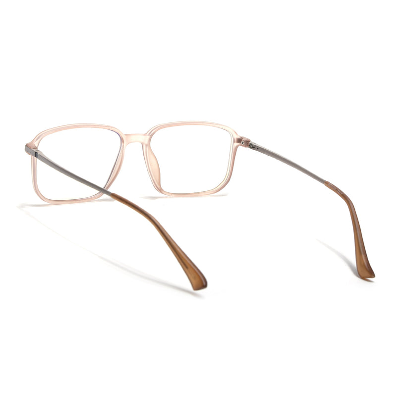 Eyejack Domino Matt Brown Square Eyeglasses for Men & Women (TR1003FCL1654-C11)