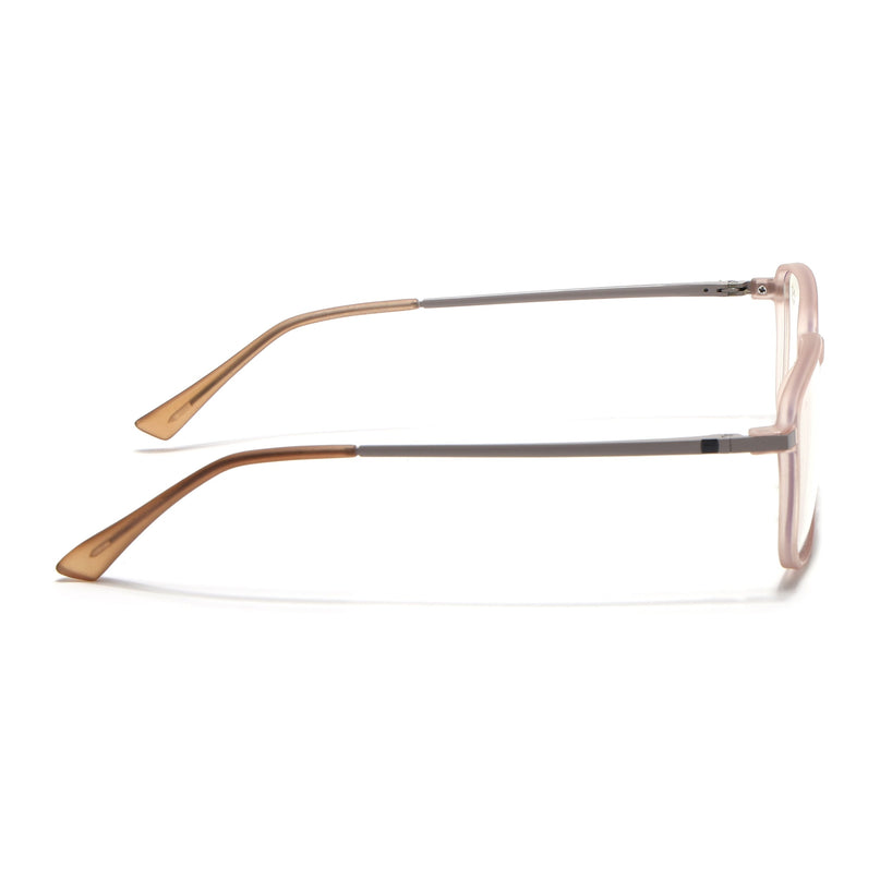 Eyejack Domino Matt Brown Square Eyeglasses for Men & Women (TR1003FCL1654-C11)