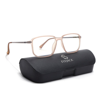 Eyejack Domino Matt Brown Square Eyeglasses for Men & Women (TR1003FCL1654-C11)