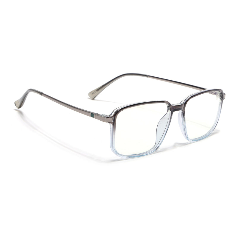 Eyejack Domino Black & Clear Square Eyeglasses for Men & Women (TR1003FCL1656-C13)