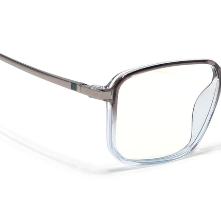 Eyejack Domino Black & Clear Square Eyeglasses for Men & Women (TR1003FCL1656-C13)