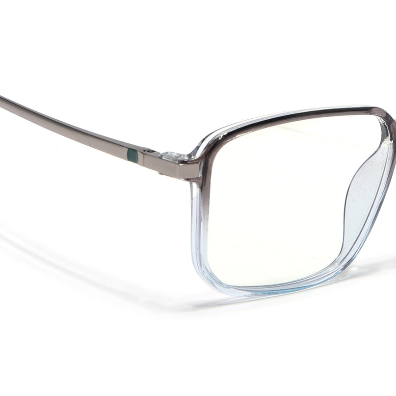 Eyejack Domino Black & Clear Square Eyeglasses for Men & Women (TR1003FCL1656-C13)