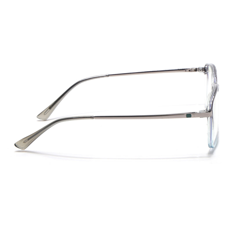 Eyejack Domino Black & Clear Square Eyeglasses for Men & Women (TR1003FCL1656-C13)