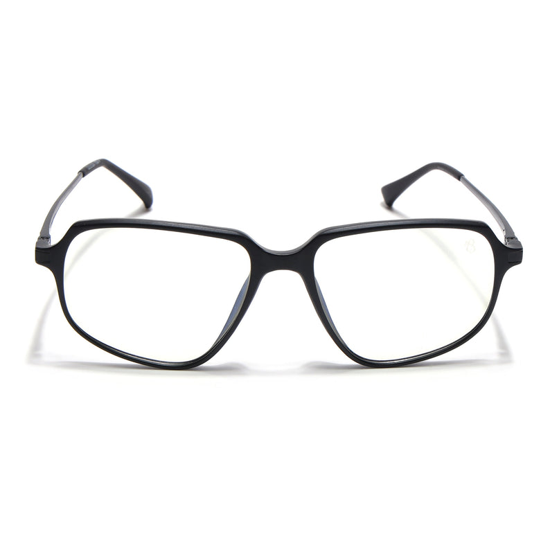 Eyejack Domino Matt Black Square Eyeglasses for Men & Women (TR1004FCL1659-C2)