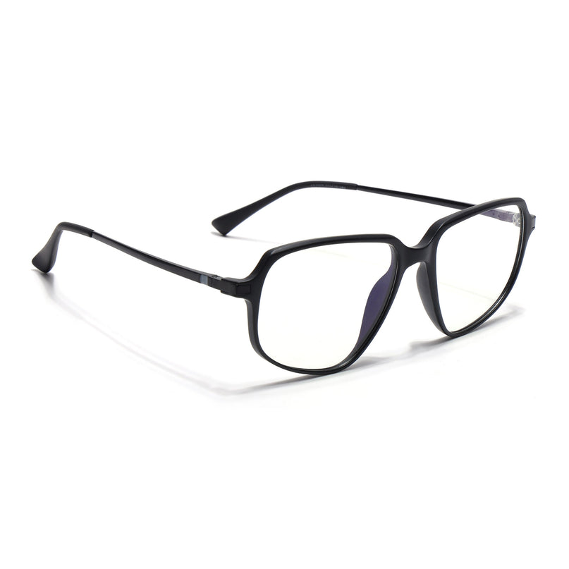 Eyejack Domino Matt Black Square Eyeglasses for Men & Women (TR1004FCL1659-C2)