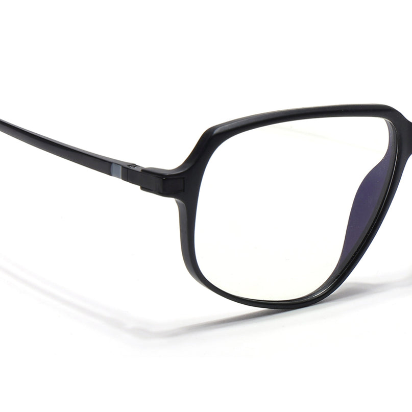 Eyejack Domino Matt Black Square Eyeglasses for Men & Women (TR1004FCL1659-C2)