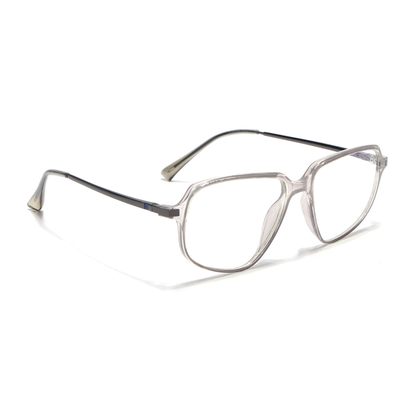 Eyejack Domino Transparent Square Eyeglasses for Men & Women (TR1004FCL1660-C3)