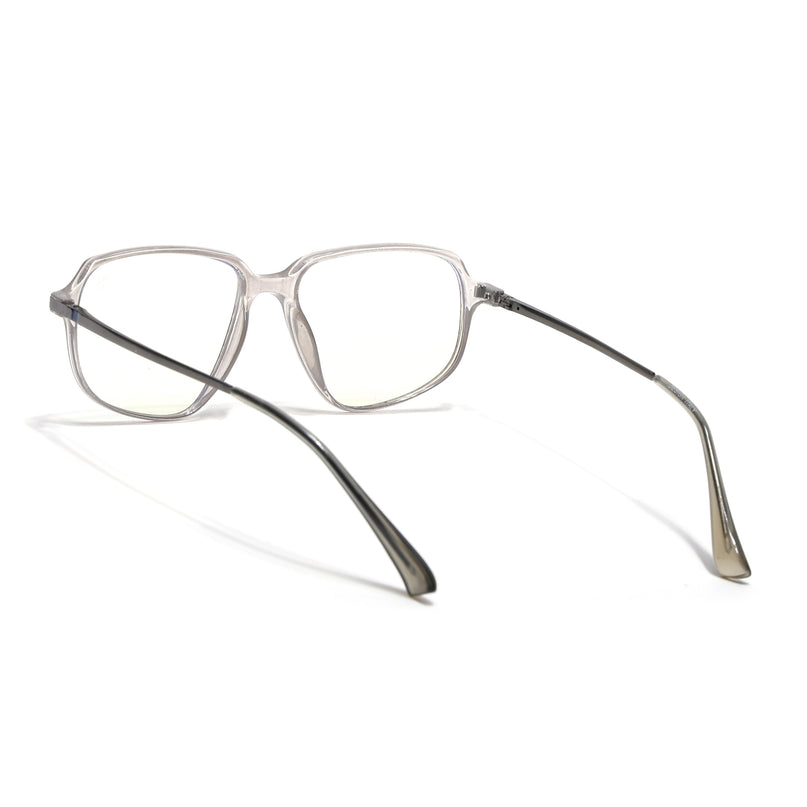 Eyejack Domino Transparent Square Eyeglasses for Men & Women (TR1004FCL1660-C3)