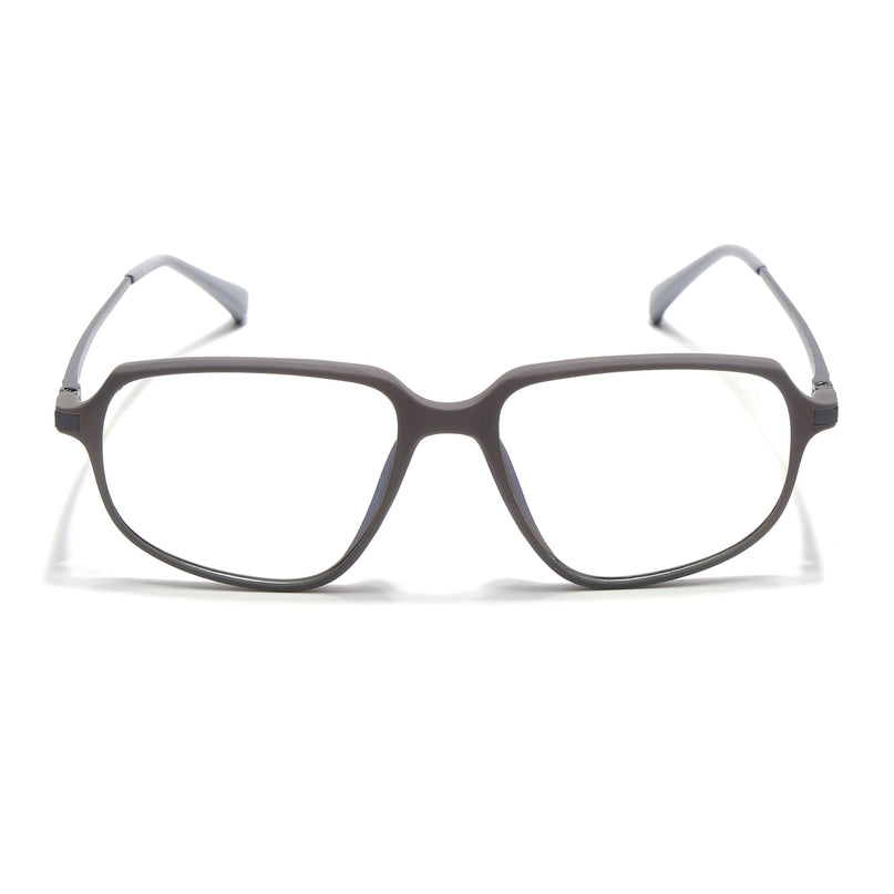 Eyejack Domino Grey Square Eyeglasses for Men & Women (TR1004FCL1662-C5)