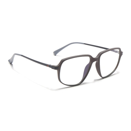 Eyejack Domino Grey Square Eyeglasses for Men & Women (TR1004FCL1662-C5)