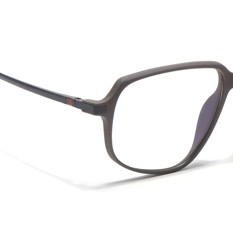 Eyejack Domino Grey Square Eyeglasses for Men & Women (TR1004FCL1662-C5)