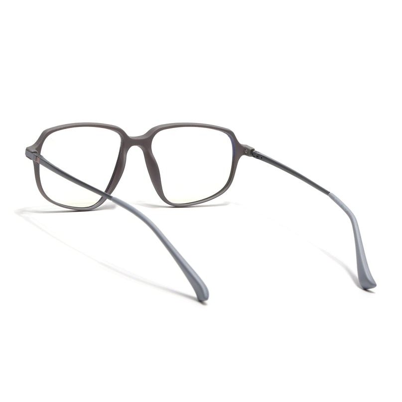 Eyejack Domino Grey Square Eyeglasses for Men & Women (TR1004FCL1662-C5)