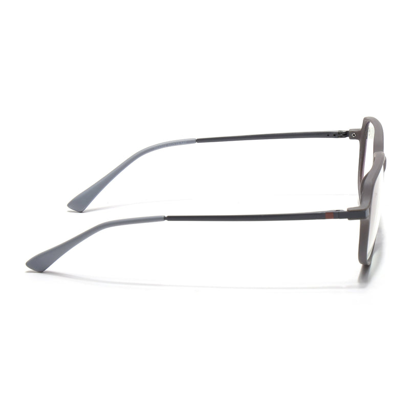 Eyejack Domino Grey Square Eyeglasses for Men & Women (TR1004FCL1662-C5)